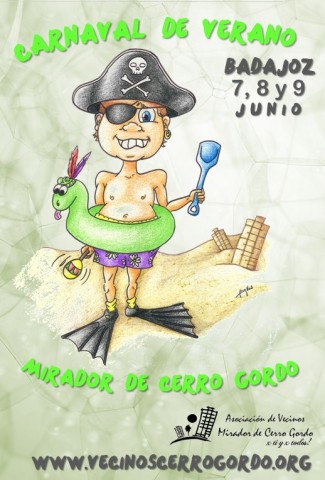 Cartel anunciador del Carnaval de verano de Badajoz